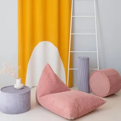 Discount Wigiwama Grand pouf Pink Mousse velours côtelé