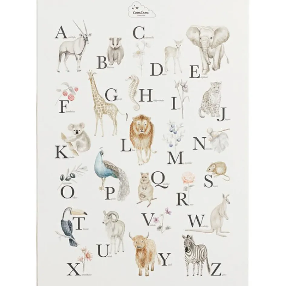Grande affiche A2 Alphabet animaux|Cam Cam Copenhagen Clearance