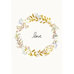 Hot Mimi'lou Grande affiche couronne de fleurs Love Liv (60 x 40 cm)