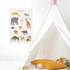 Grande affiche savane Animals of Africa (60 x 40 cm)|Mimi'lou Hot