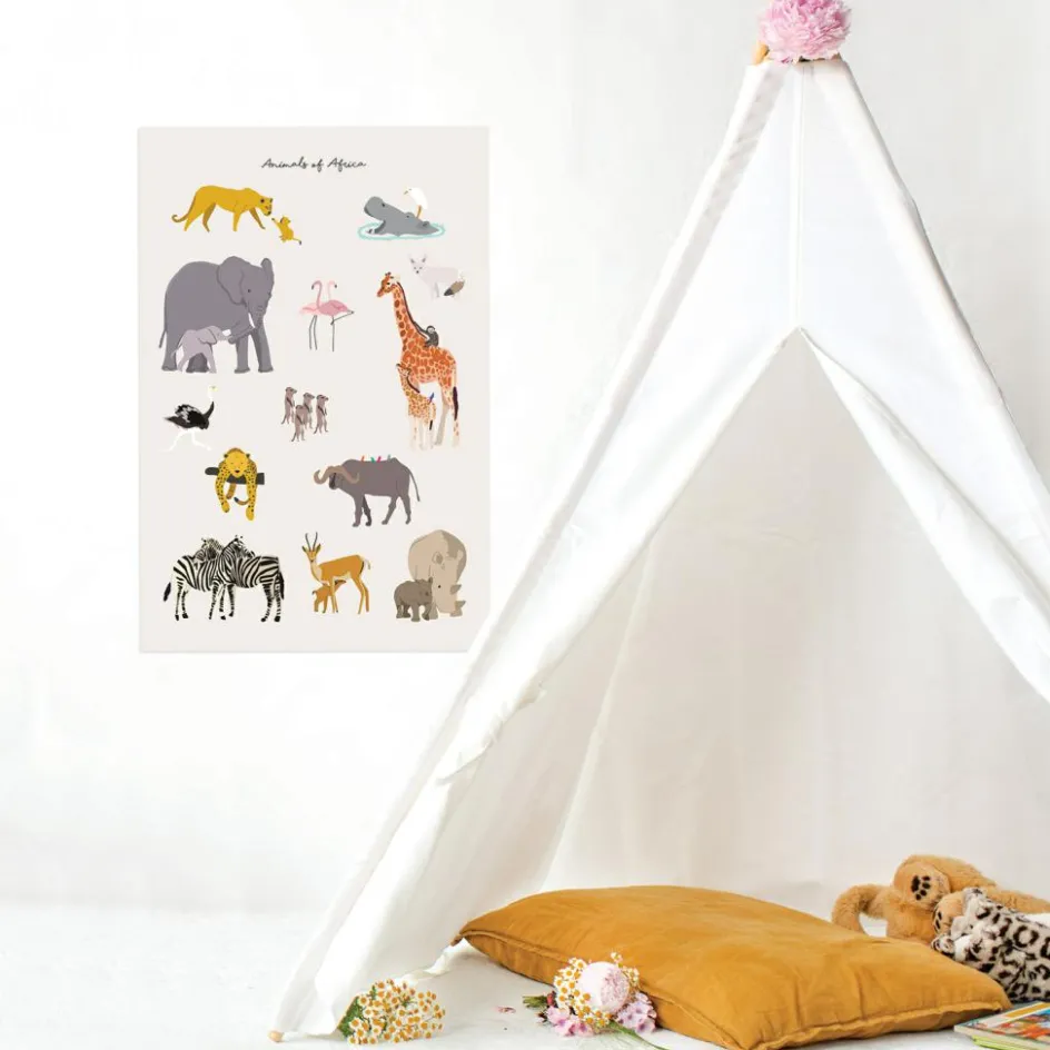 Grande affiche savane Animals of Africa (60 x 40 cm)|Mimi'lou Hot
