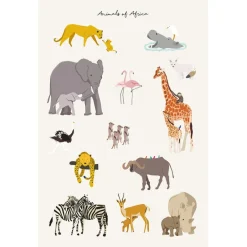 Grande affiche savane Animals of Africa (60 x 40 cm)|Mimi'lou Hot