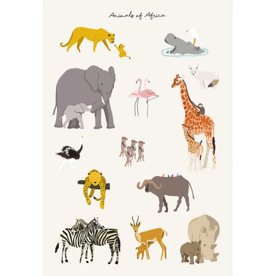 Grande affiche savane Animals of Africa (60 x 40 cm)|Mimi'lou Hot