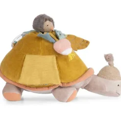 Moulin Roty Grande peluche d'activités tortue Trois petits lapins