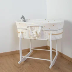 Habillage pour couffin pois dorés|Childhome Online