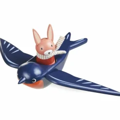 Hirondelle et son ami lapin en bois|Tender Leaf Best