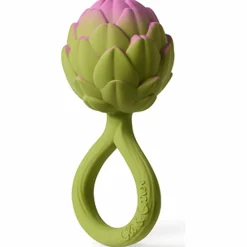 Hochet anneau de dentition 2 en 1 artichaut|Oli & Carol Sale