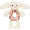 Best Jellycat Hochet Lapin en fleurs Crème (18 cm)