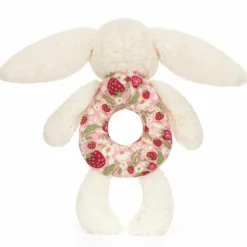 Best Jellycat Hochet Lapin en fleurs Crème (18 cm)