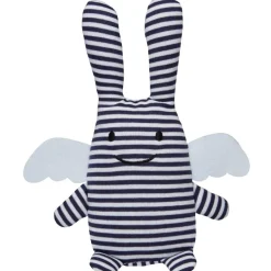 Hochet peluche Ange lapin marinière + pochette en coton|Trousselier