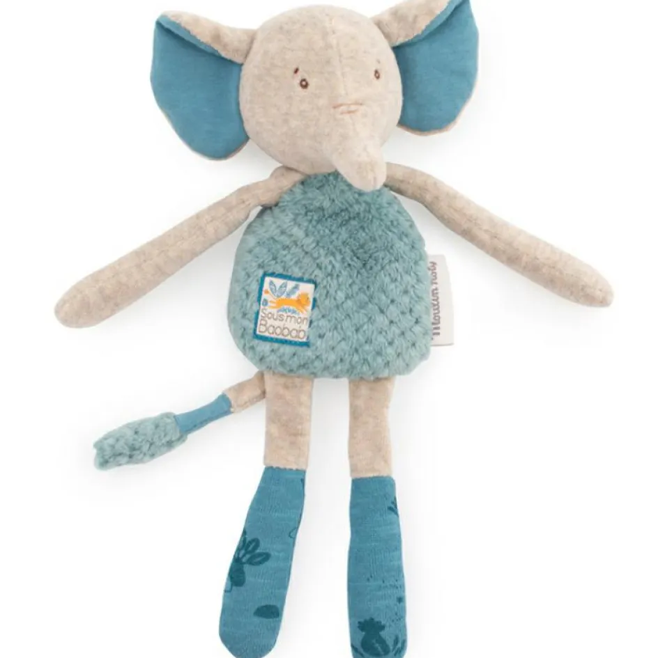 Clearance Moulin Roty Hochet peluche éléphant Sous mon baobab (28 cm)