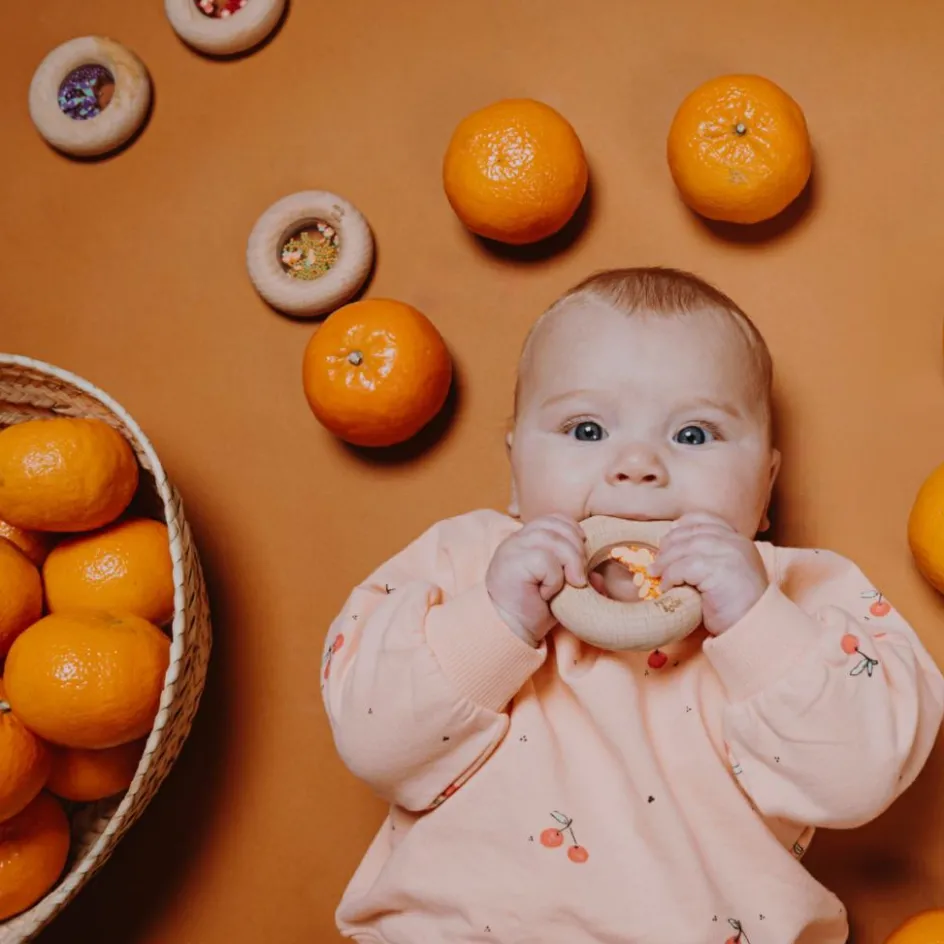 Hochet sensoriel Sensory Donut oranges|Petit Boum Online