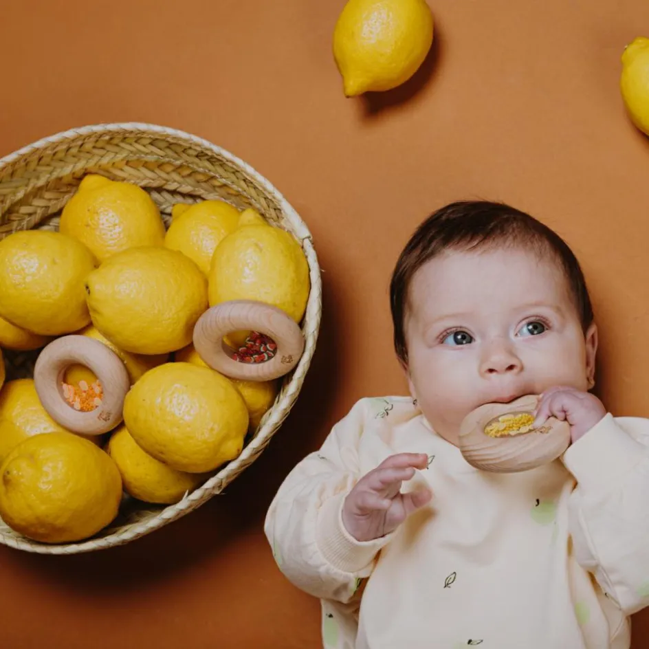 Best Petit Boum Hochet sensoriel Sensory Donut citrons