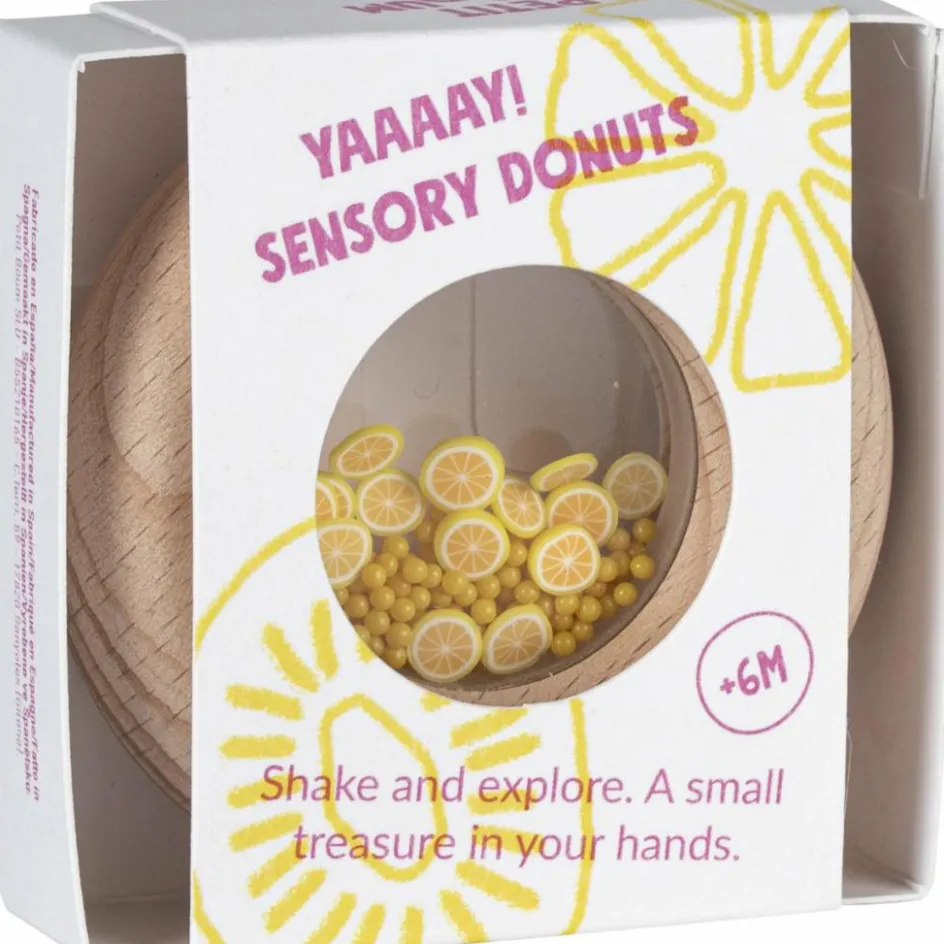 Best Petit Boum Hochet sensoriel Sensory Donut citrons
