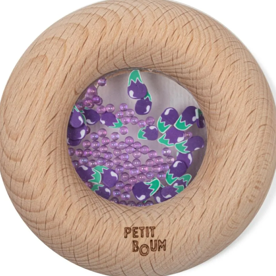 Hochet sensoriel Sensory Donut aubergines|Petit Boum Hot