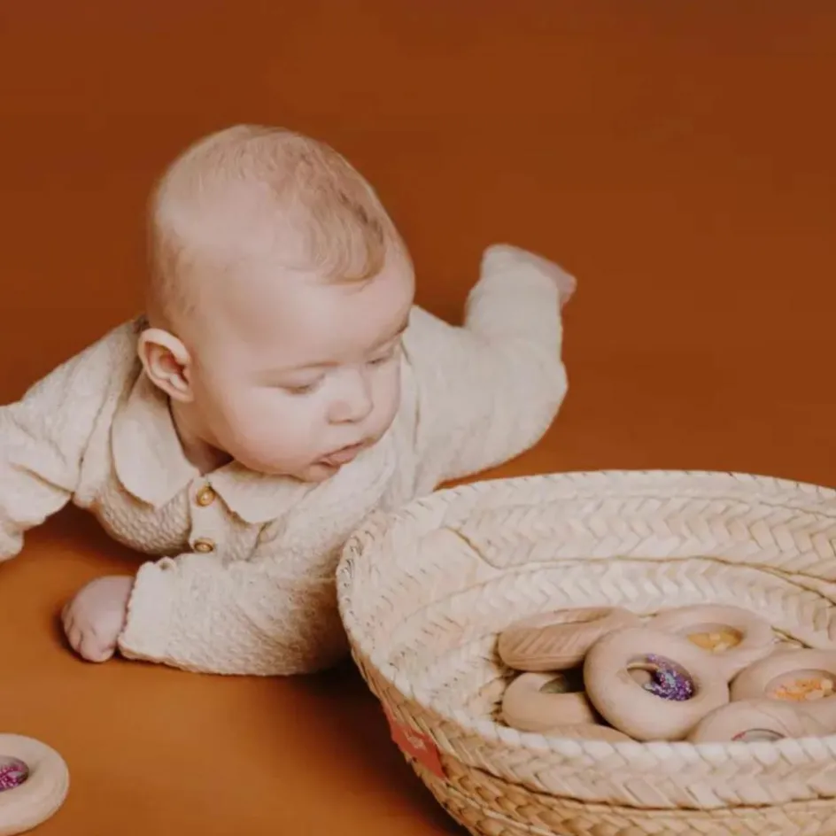 Hochet sensoriel Sensory Donut fraises|Petit Boum Hot