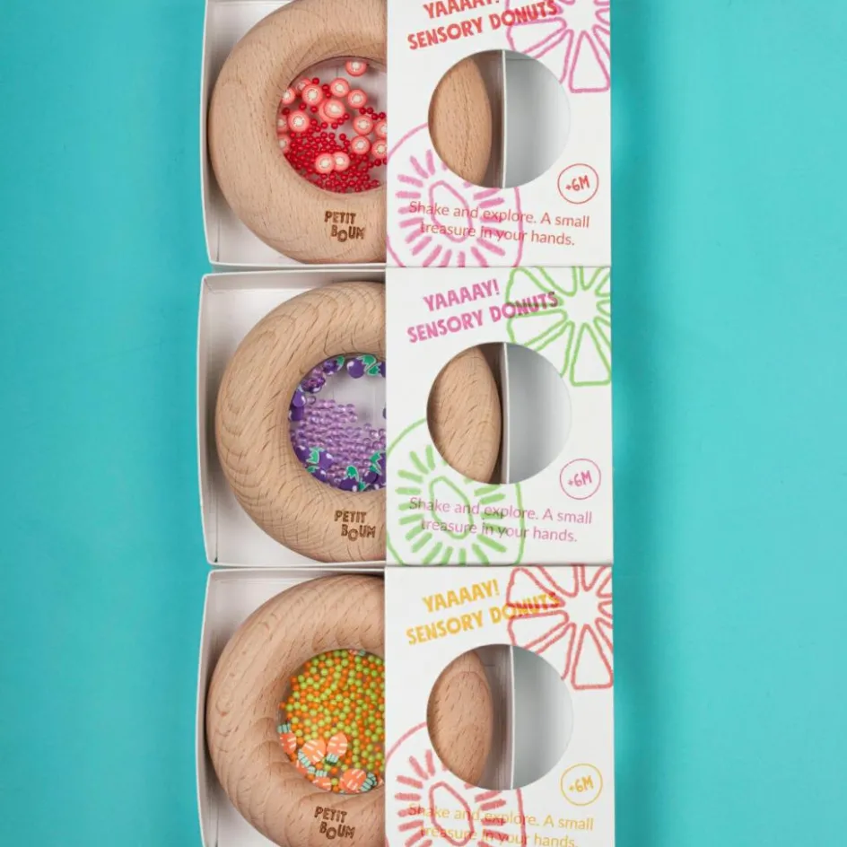 Hochet sensoriel Sensory Donut carottes|Petit Boum Hot