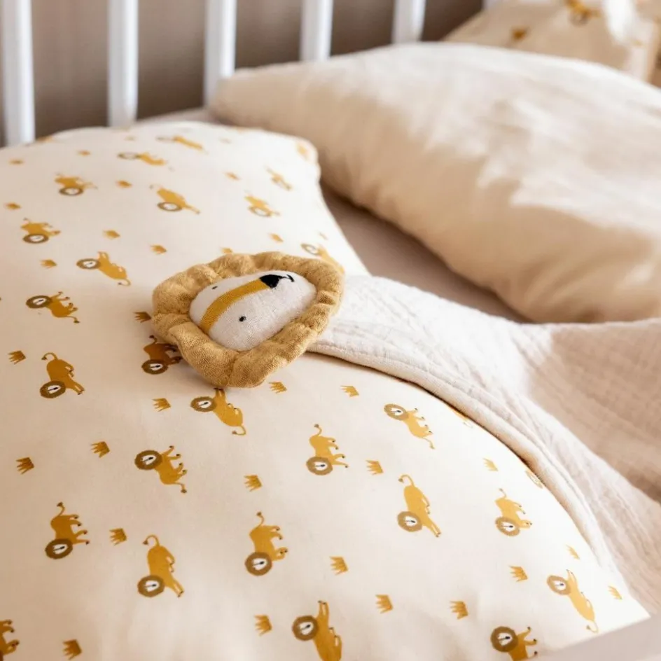 Best Trixie Housse de couette + taie d'oreiller Lively Lion (100 x 140 cm)