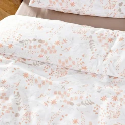Outlet Kadolis Housse de couette en coton bio Yukari Peach (100 x 140 cm)