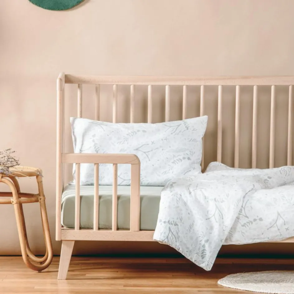 Discount Kadolis Housse de couette en coton bio Yukari Tilleul (75 x 120 cm)