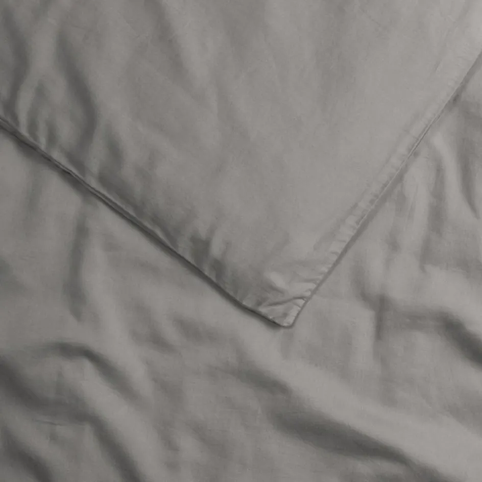 Hot Kadolis Housse de couette pur coton Gris tourterelle (100 x 140 cm)