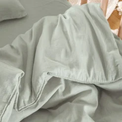 Housse de couette satin de coton bio Tilleul (100 x 140 cm)|Kadolis Hot