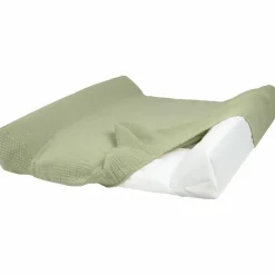 Nobodinoz Housse de matelas à langer en coton Wabi-Sabi Green matcha