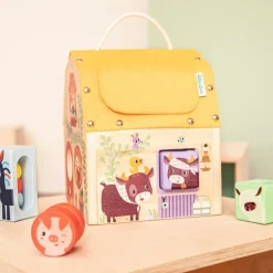 Jeu d'activités en bois Maison sonore à formes|Lilliputiens