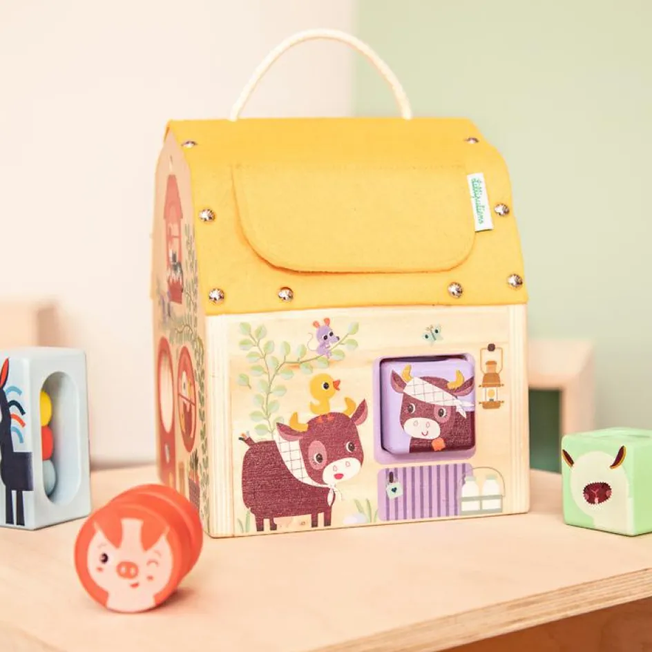 Jeu d'activités en bois Maison sonore à formes|Lilliputiens