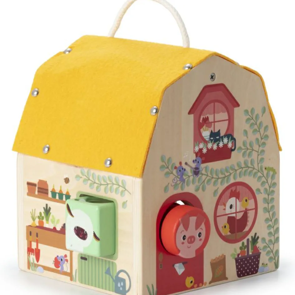 Jeu d'activités en bois Maison sonore à formes|Lilliputiens