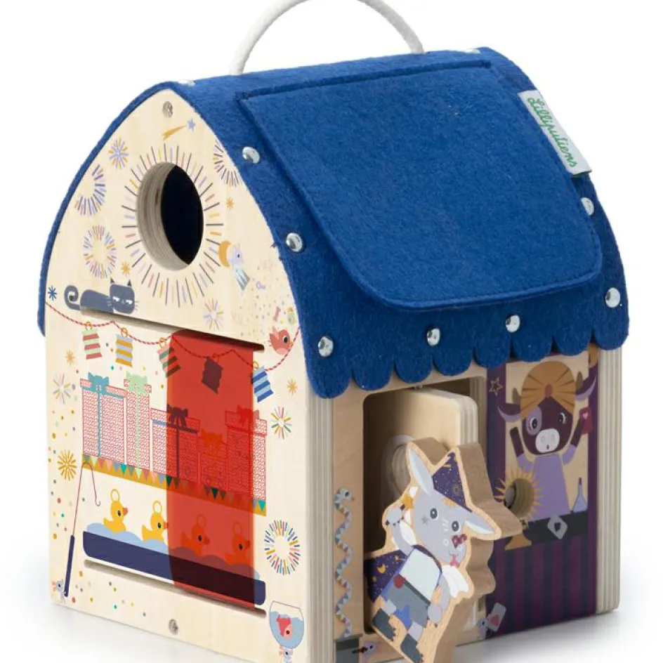 Best Lilliputiens Jeu d'activités en bois Maison découverte d'illusions optiques