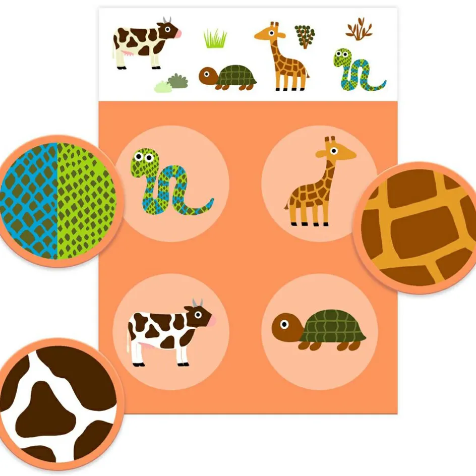 Jeu de loto Plumes & Poils (16 pièces)|Djeco Online