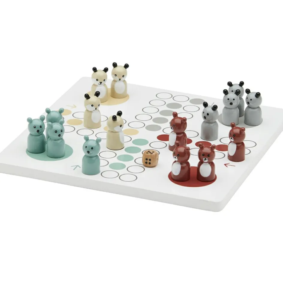 Hot Kid's Concept Jeu de Petits chevaux en bois Edvin