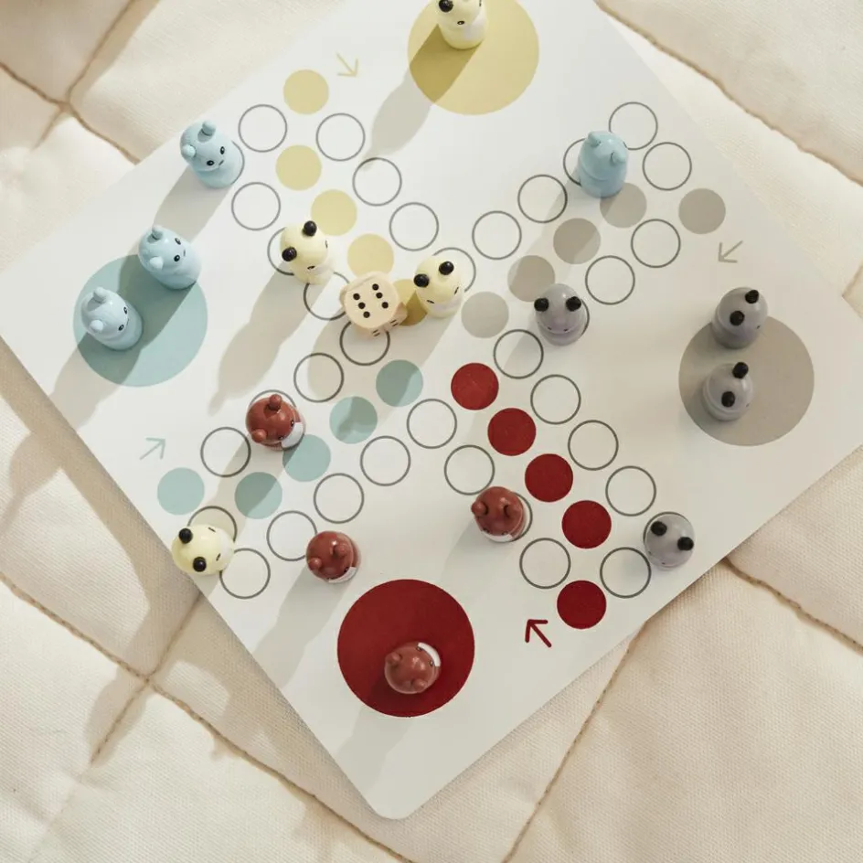 Hot Kid's Concept Jeu de Petits chevaux en bois Edvin