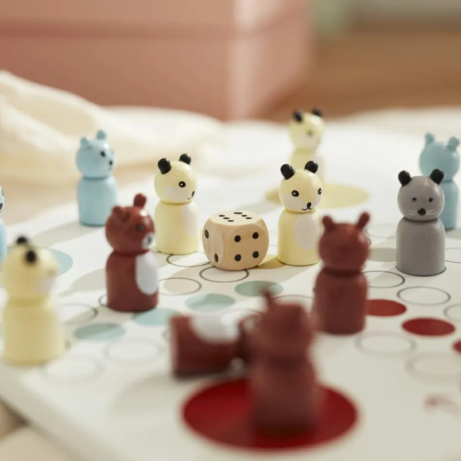 Hot Kid's Concept Jeu de Petits chevaux en bois Edvin