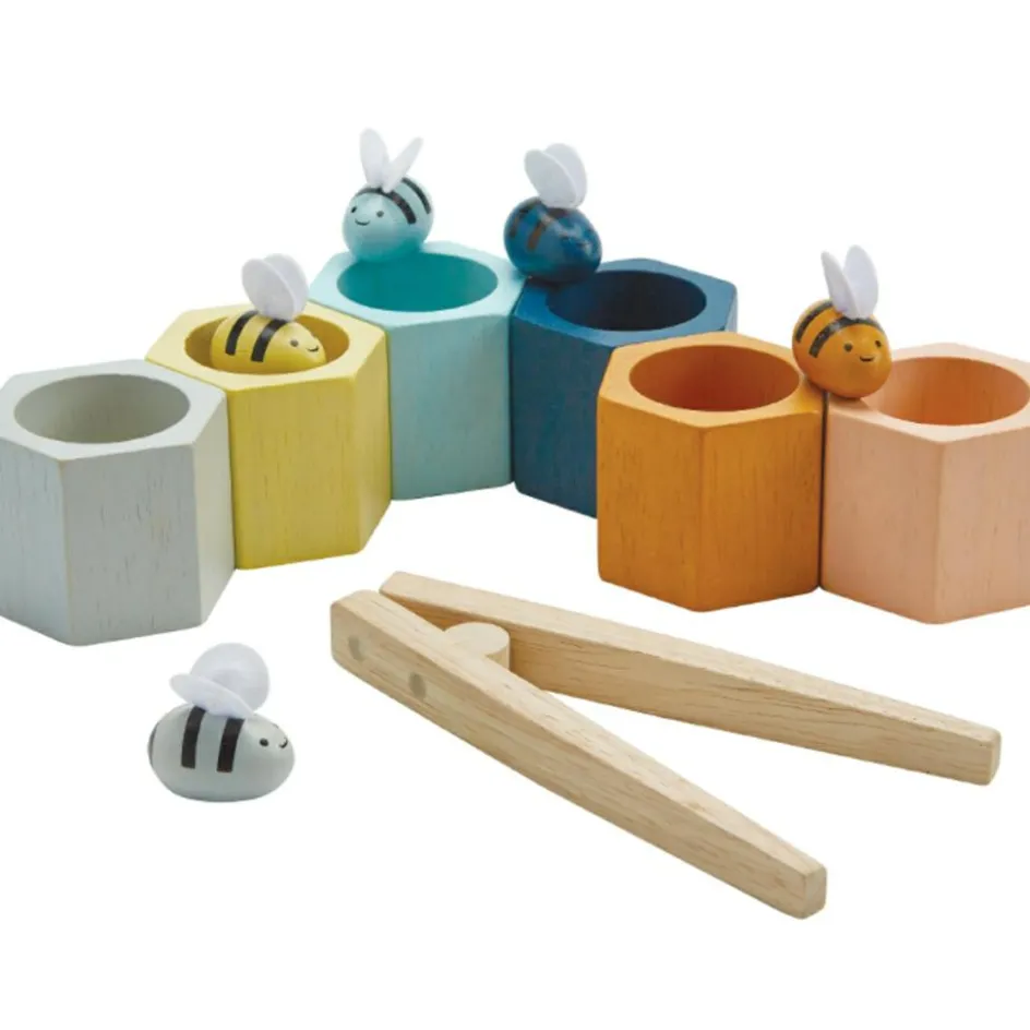 Jeu de pince Nid d'abeilles Couleurs Tendresse|Plan Toys Outlet