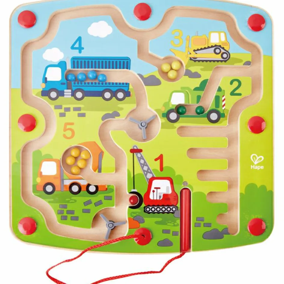 Jeu magnétique labyrinthe chantier|Hape Online