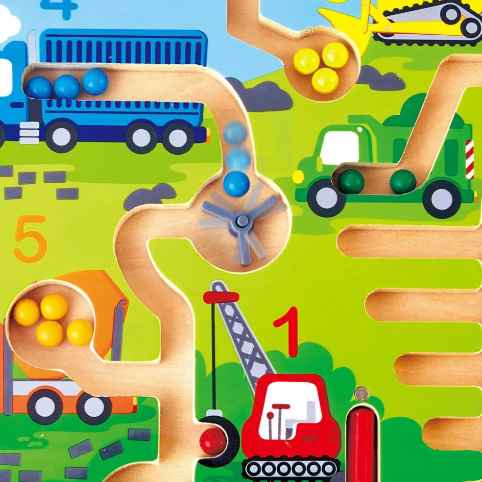 Jeu magnétique labyrinthe chantier|Hape Online