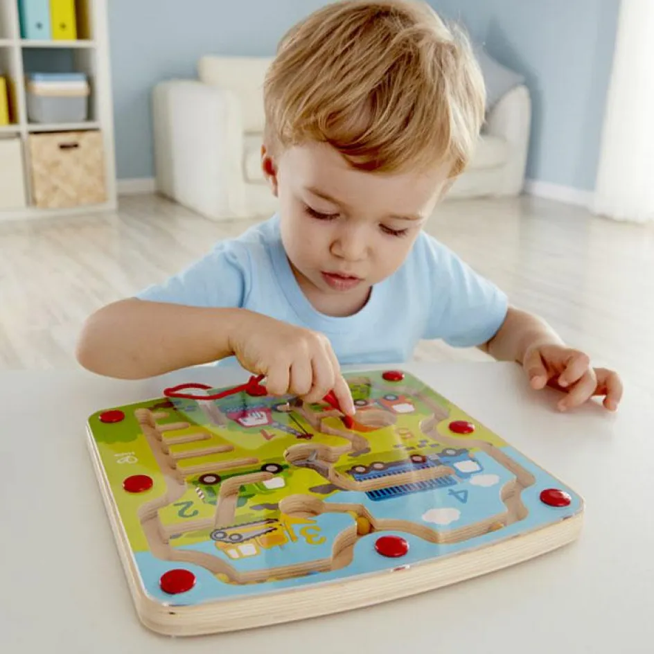 Jeu magnétique labyrinthe chantier|Hape Online