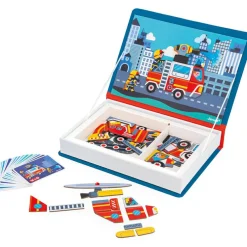 Janod Jeu magnétique Magneti'book Pompiers