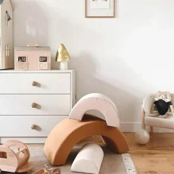 Charlie Crane Jeux en mousse Milo arc-en-ciel camel, sand, milk (3 blocs)