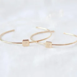 New Mon Petit Poids Jonc Alice en plaqué or jaune (personnalisable)