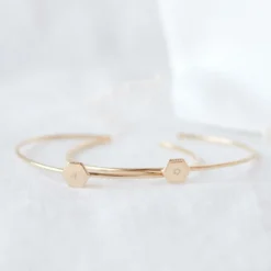 Jonc Henriette en plaqué or jaune (personnalisable)|Mon Petit Poids Sale