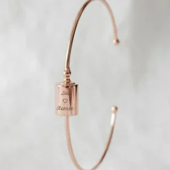 Jonc personnalisable (plaqué or rose)|Mon Petit Poids Online