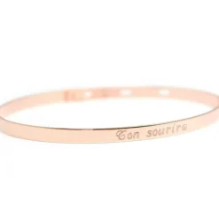 Best Petits trésors Jonc personnalisable (plaqué or rose)