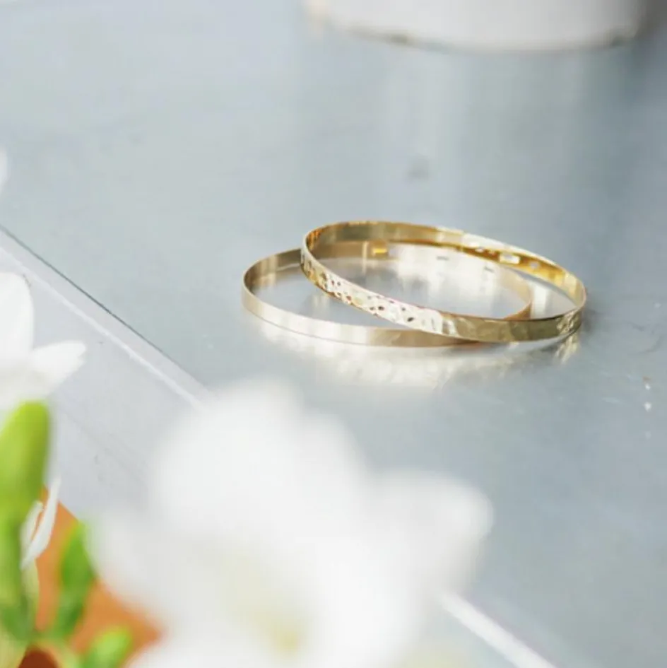 Discount Petits trésors Jonc pour enfant personnalisable (plaqué or jaune)