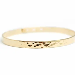 Online Petits trésors Jonc ruban martelé (plaqué or)