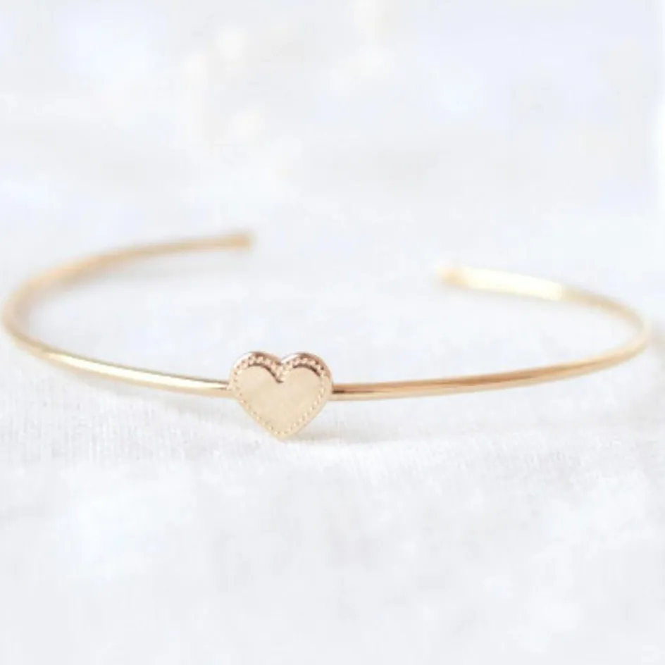 Jonc Simone en plaqué or jaune (personnalisable)|Mon Petit Poids Hot