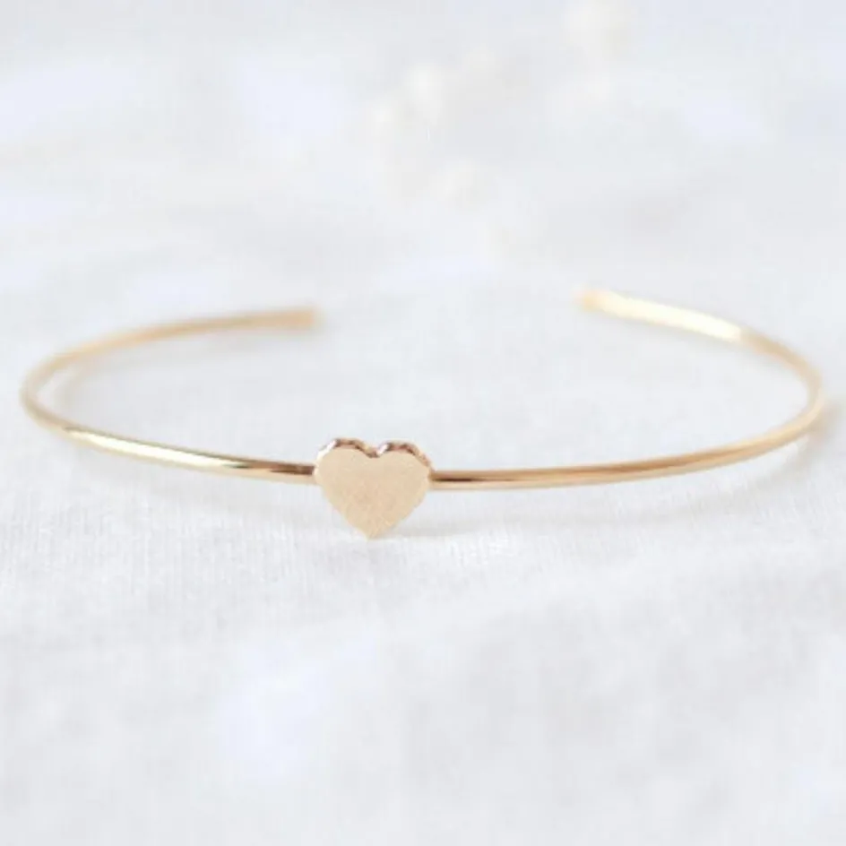 Jonc Simone en plaqué or jaune (personnalisable)|Mon Petit Poids Hot