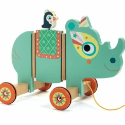 Jouet à tirer rhinocéros Vilma|Djeco Online